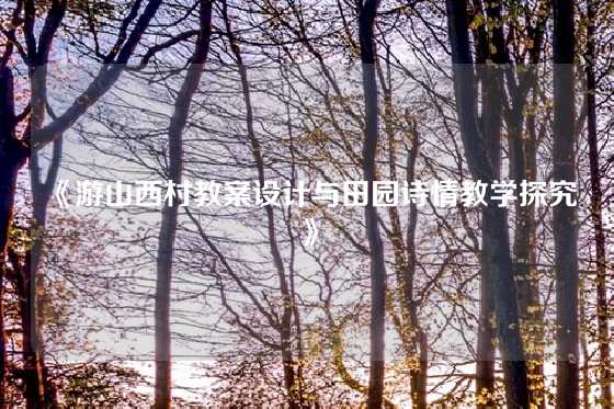 《游山西村教案设计与田园诗情教学探究》