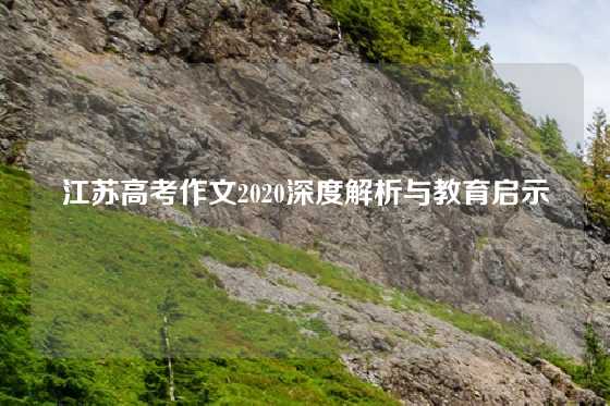 江苏高考作文2020深度解析与教育启示