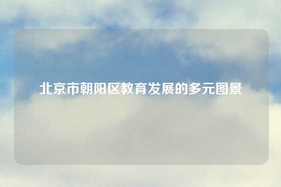 北京市朝阳区教育发展的多元图景