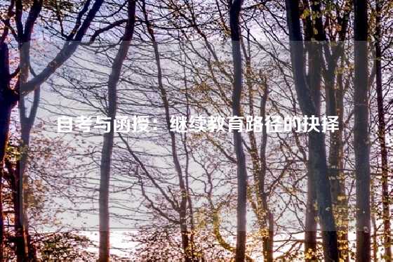 自考与函授:继续教育路径的抉择