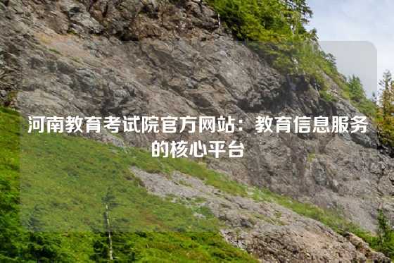 河南教育考试院官方网站：教育信息服务的核心平台