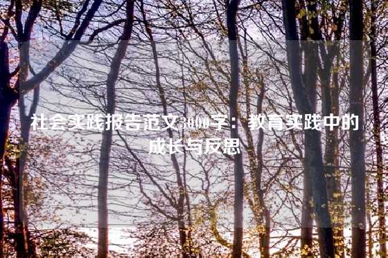 社会实践报告范文3000字：教育实践中的成长与反思
